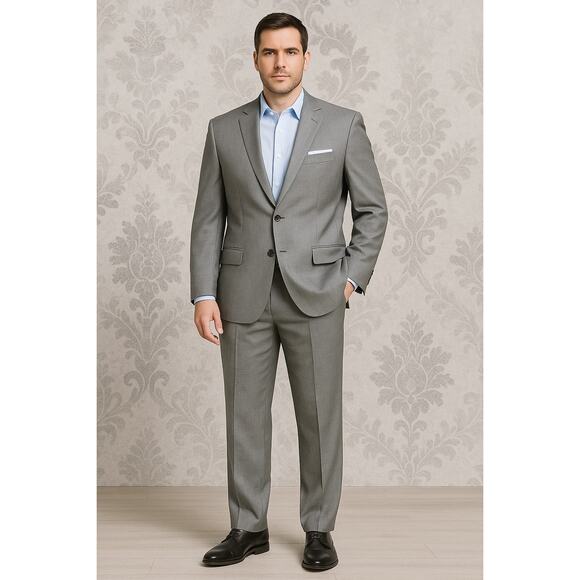 S. Cohen “Positano” Mens Performance Wool Suit – Gray – 48R Jacket / 40 Pants